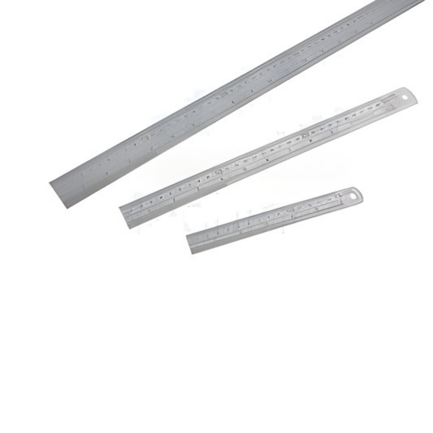 Metallmassstab, mm und Inch