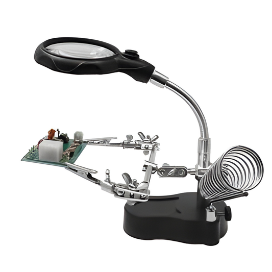 3. Hand mit Lupe und LED