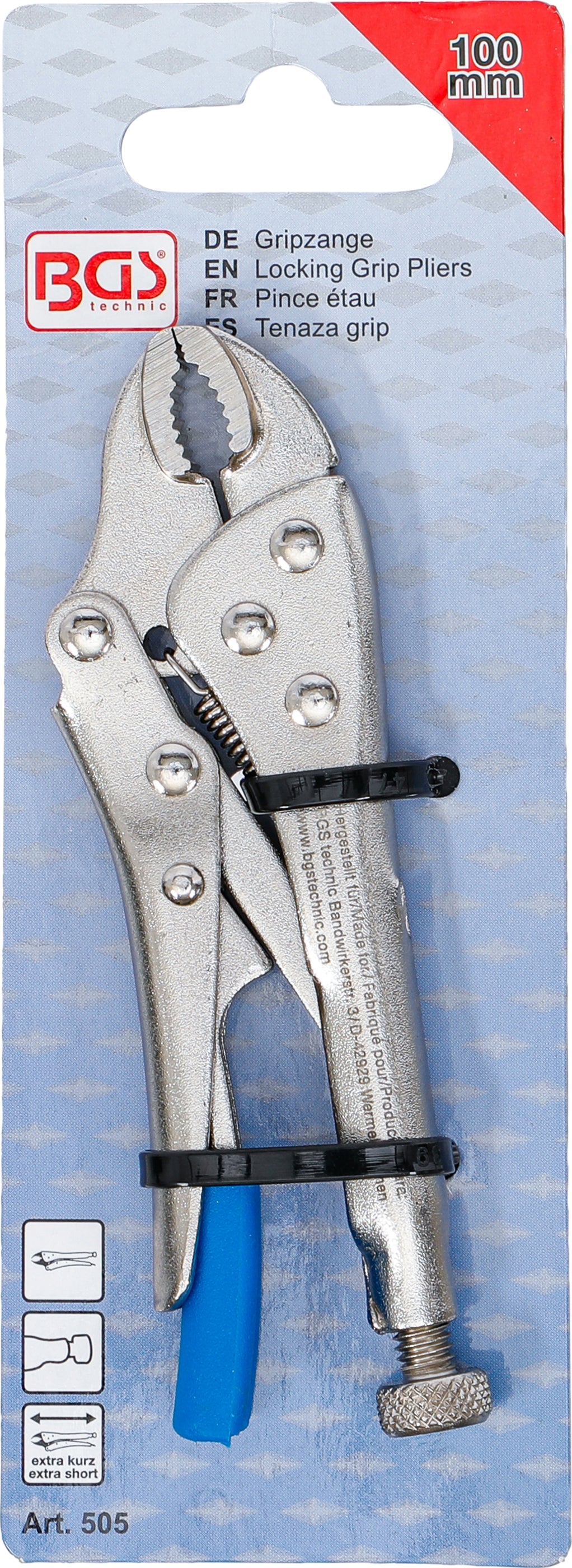 BGS 505 Gripzange extra kurz 100 mm in Originalverpackung