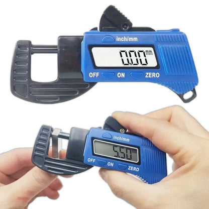 Digitaler Dickenmesser 0–12 mm – Anwendung und Produktansicht