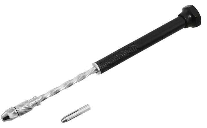 Drillbohrer 190 mm mit zwei Spannzangen 0–0,5 mm und 0,5–1,5 mm