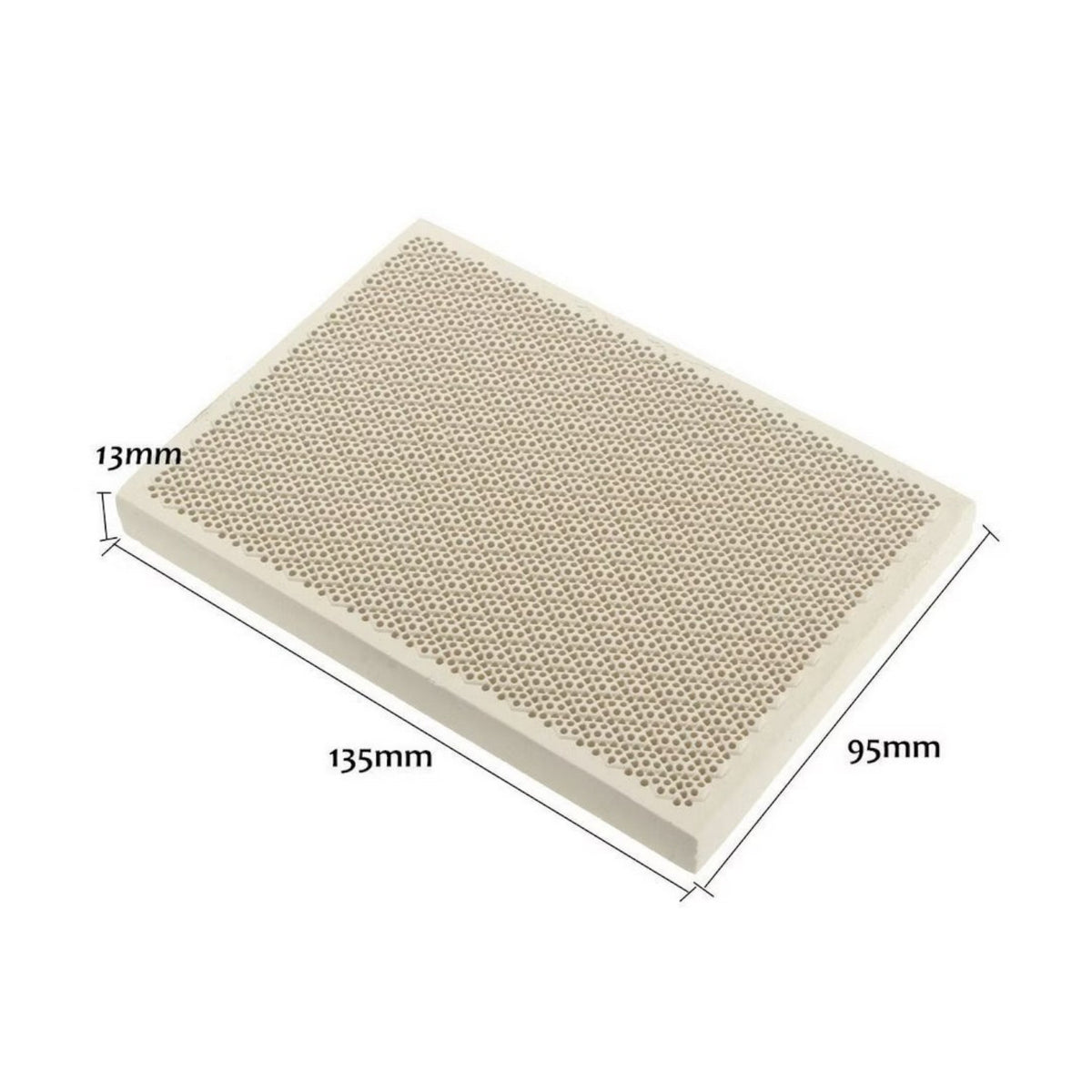 Keramik-Lötplatte 135 × 95 × 13 mm – Wabenstruktur