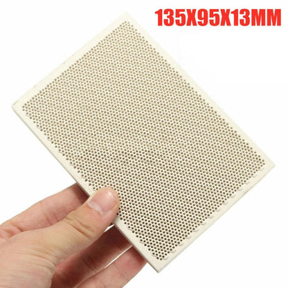 Keramik-Lötplatte 135 × 95 × 13 mm – Produktansicht mit Abmessungen